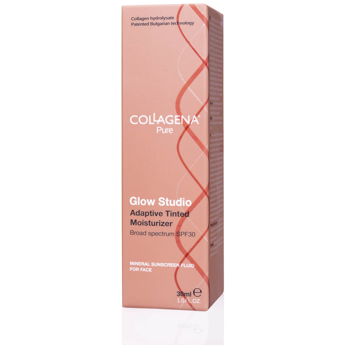 Tinted hydrating BB fluid with adaptive color and SPF30, COLLAGENA Pure, Glow Studio, 30 ml
