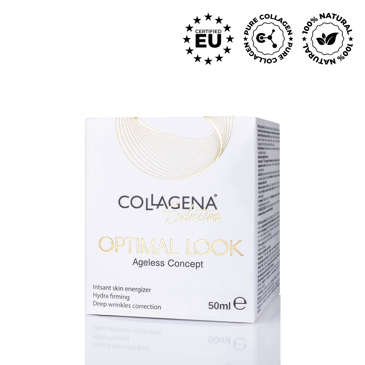 Crema facială energizantă și regenerantă cu efect instantaneu Optimal Look Ageless Concept - SOLUȚIA COLLAGENA, 50 ml.