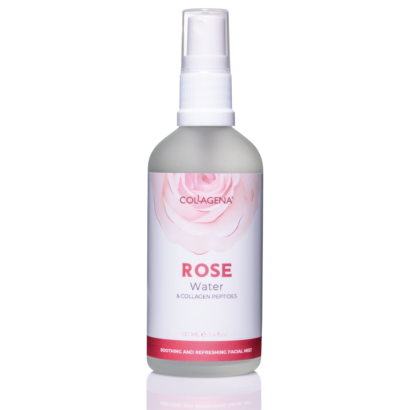 Soothing and Refreshing Facial Spray with Rose Water and Collagen Peptides, COLLAGENA Rose Essential, 100 ml