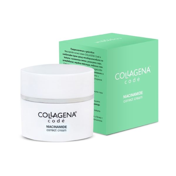 NIACINAMIDE correct cream COLLAGENA Codé - against pigment spots and skin imperfections, 50 ml.