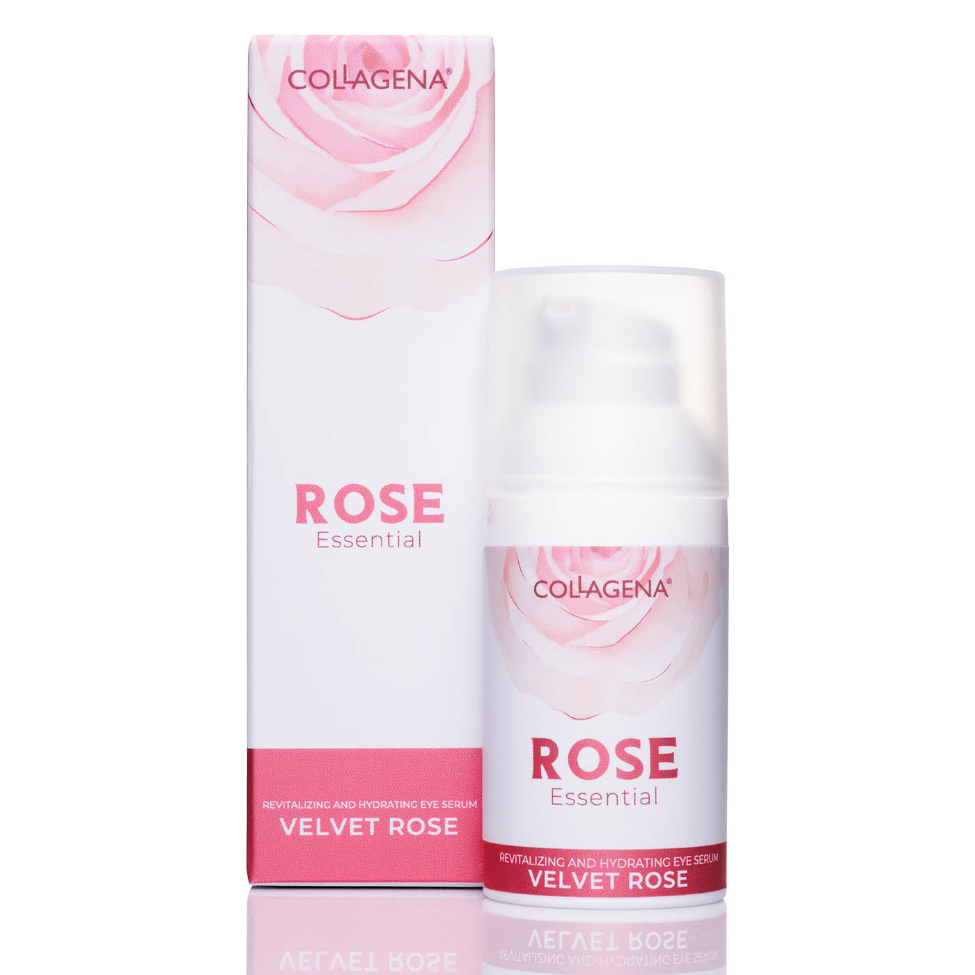 Revitalizing and Hydrating Eye Serum VELVET ROSE with Rose Oil and Collagen Peptides, COLLAGENA Rose Essential, 30 ml
