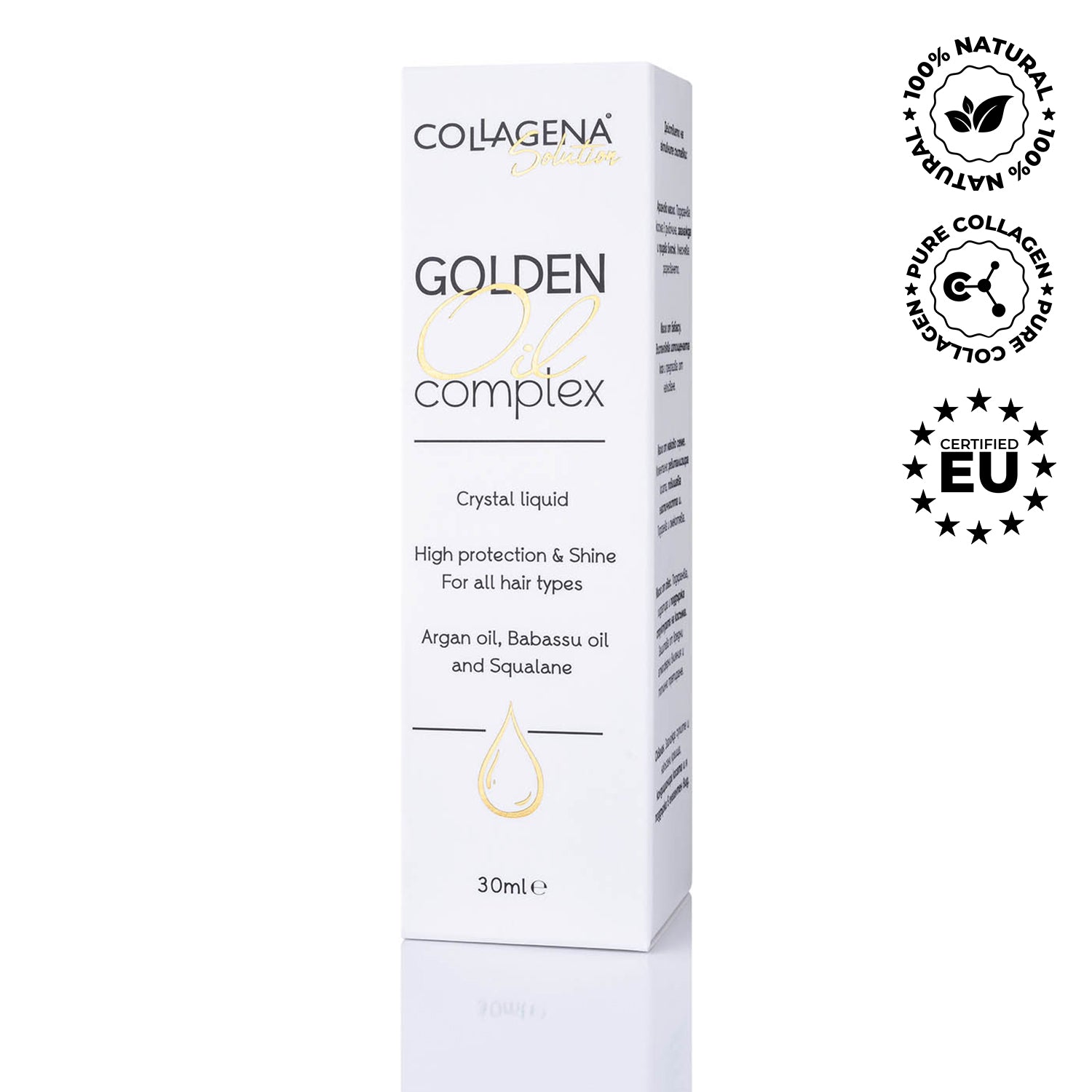 GOLDEN Oil complex COLLAGENA Solution pentru păr puternic și strălucitor, 30 ml.